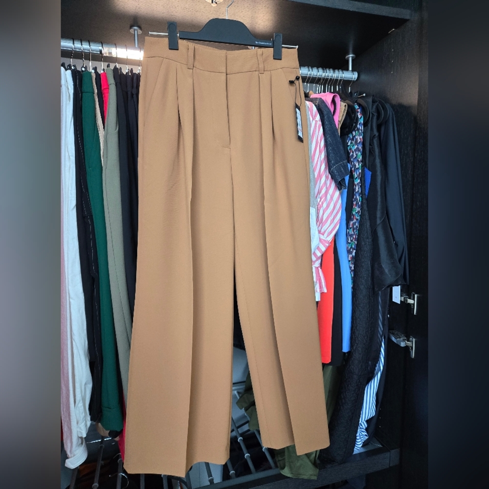 Kenneth Cole Brown Wide-Leg Pants